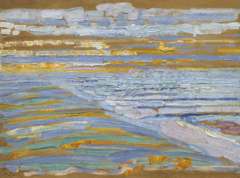 Contemplative poetry 3 Piet Mondrian's View from the Dunes with Beach and Piers, Domburg (1909).